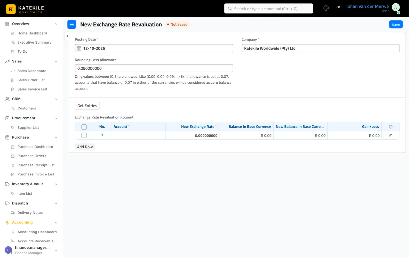 Exchange Rate Revaluation.