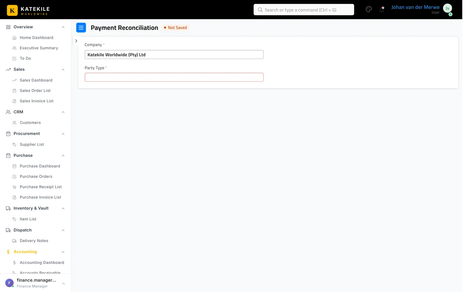 Payment Reconciliation.